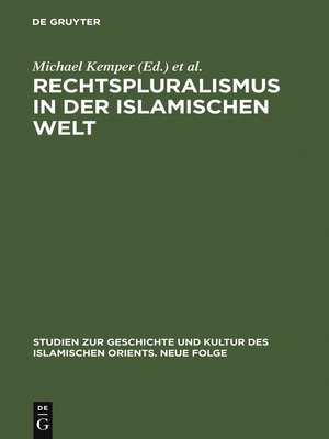 cover image of Rechtspluralismus in der Islamischen Welt